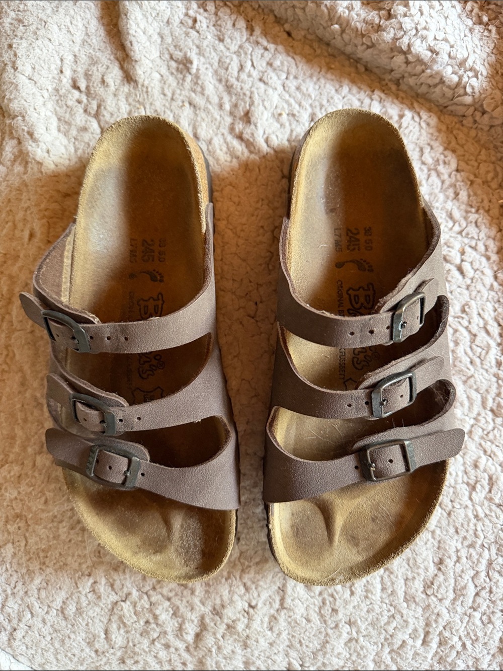 Birkenstock Triple-Strap Sandals in Brown